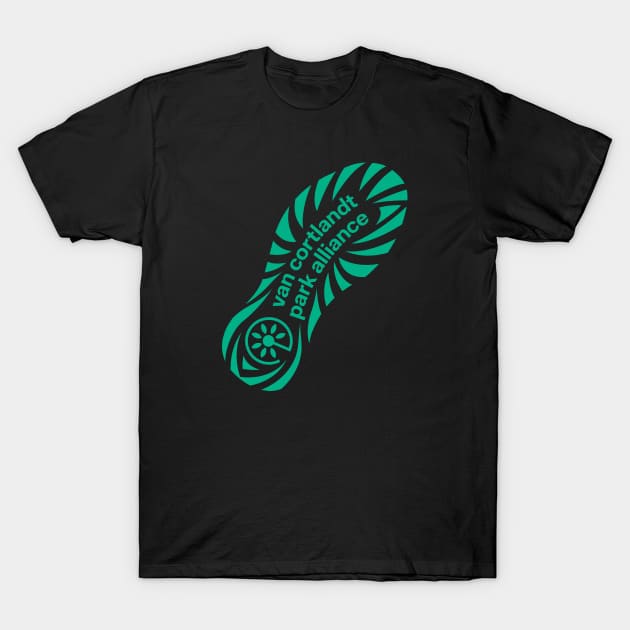 Shoeprint- Green T-Shirt by Van Cortlandt Park Alliance